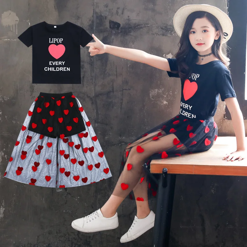 Fashion Summer Kids Girl Clothes Sets Tops T-shirt +Skirt Outfits 2PCS Teenage Casual School Clothes Sets for Girls 5 7 9 11 13T
Fashion Summer Kids Girl Clothes Sets Tops T-shirt +Skirt Outfits 2PCS Teenage Casual School Clothes Sets for Girls 5 7 9 11 13T