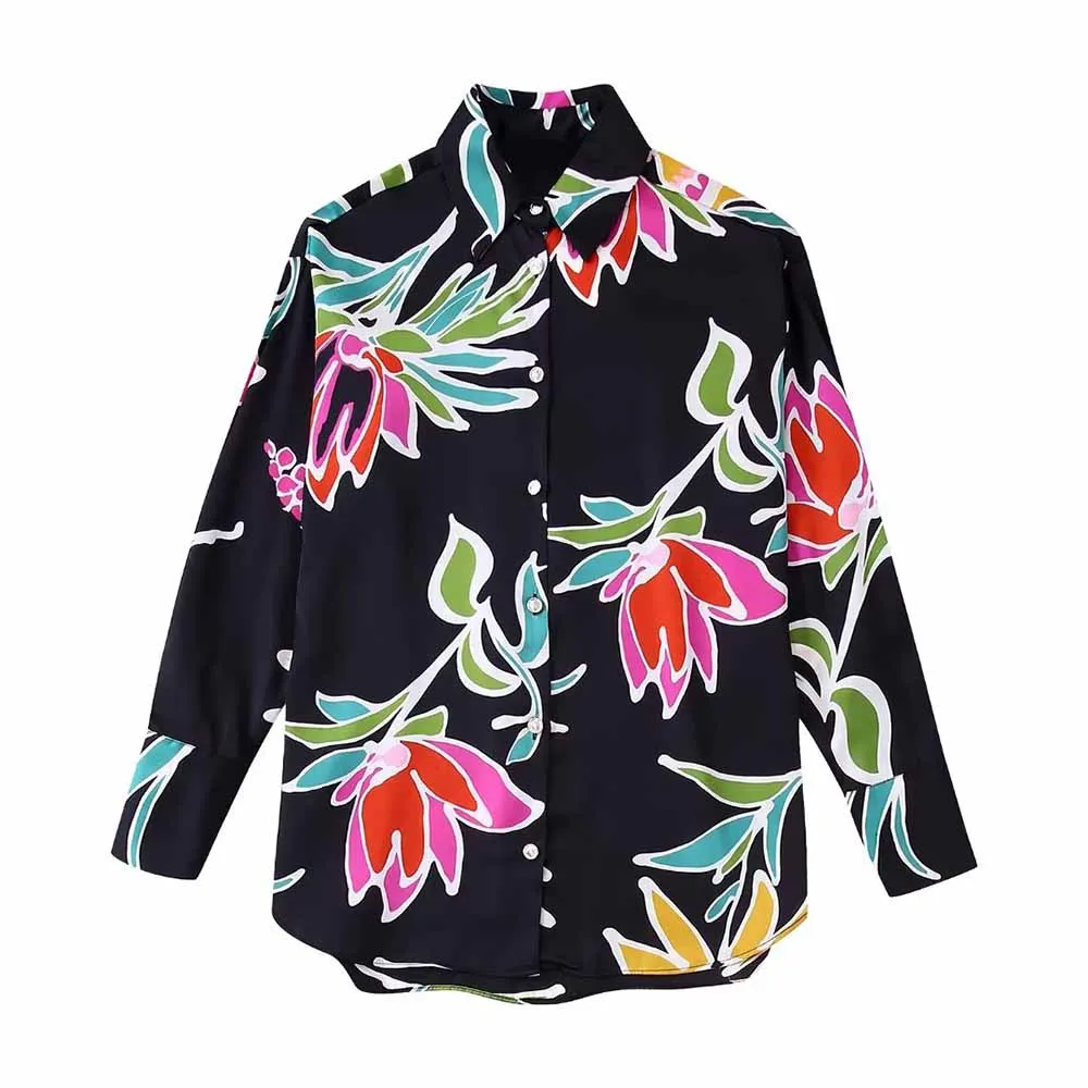 TRAF WOMEN 2022 New Shirt Flower Print Loose Casual Top Long Sleeve Retro Fashion Female Chic Elegant Blouse Mujer 8772285
TRAF WOMEN 2022 New Shirt Flower Print Loose Casual Top Long Sleeve Retro Fashion Female Chic Elegant Blouse Mujer 8772285