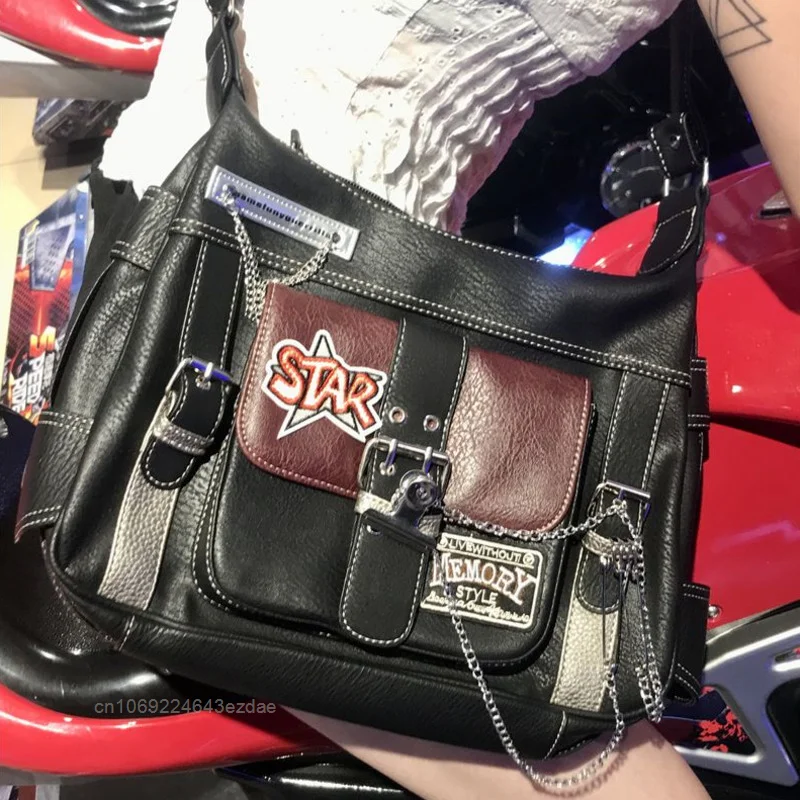 New Street Shoulder Bag PU Leather Women's Bag Y2k Vintage Handbag Fashion Aesthetic Crossbody Bag With Chain Korean Luxury Bags
New Street Shoulder Bag PU Leather Women's Bag Y2k Vintage Handbag Fashion Aesthetic Crossbody Bag With Chain Korean Luxury Bags