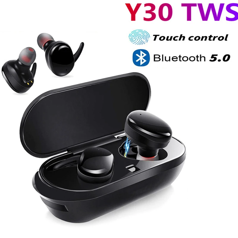 

Original Y30 TWS Fone Bluetooth Wireless Headphones EarBuds Handsfree Airbuds With Microphones Headset PK i7 Y50 F9 i12 E6S A6S