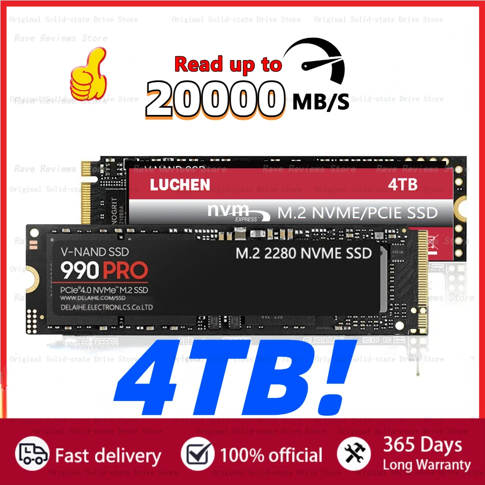 Red 2024 Nvme 4tb Ssd M2 8TB 4TB 2TB Pcie 4.0 3d Nand M.2 Solid State Drive 2280 Internal Hard Disk for Playstation5 Ps5 Desktop
Red 2024 Nvme 4tb Ssd M2 8TB 4TB 2TB Pcie 4.0 3d Nand M.2 Solid State Drive 2280 Internal Hard Disk for Playstation5 Ps5 Desktop