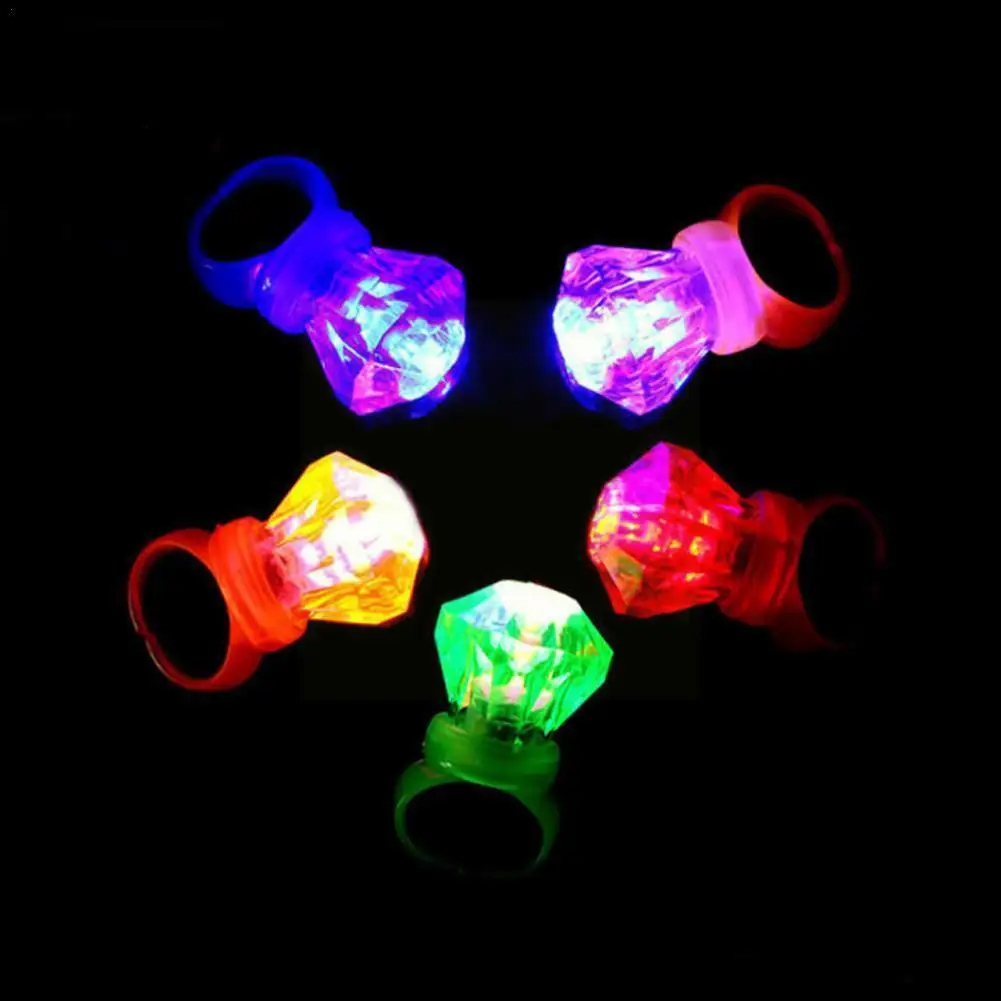 10pcs/set Led Flashing Ring Finger Shiny Kids Fashion Up Glow Dark Light Accessories In The Party U6t4
10pcs/set Led Flashing Ring Finger Shiny Kids Fashion Up Glow Dark Light Accessories In The Party U6t4