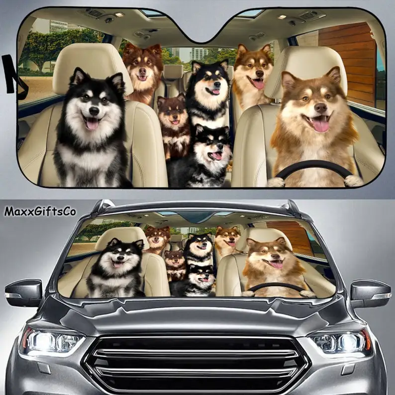 Finnish Lapphund Car Sun Shade, Dogs Windshield, Dogs Family Sunshade, Dog Car Accessories, Car Decoration, Gift For Dad, Mom
Finnish Lapphund Car Sun Shade, Dogs Windshield, Dogs Family Sunshade, Dog Car Accessories, Car Decoration, Gift For Dad, Mom