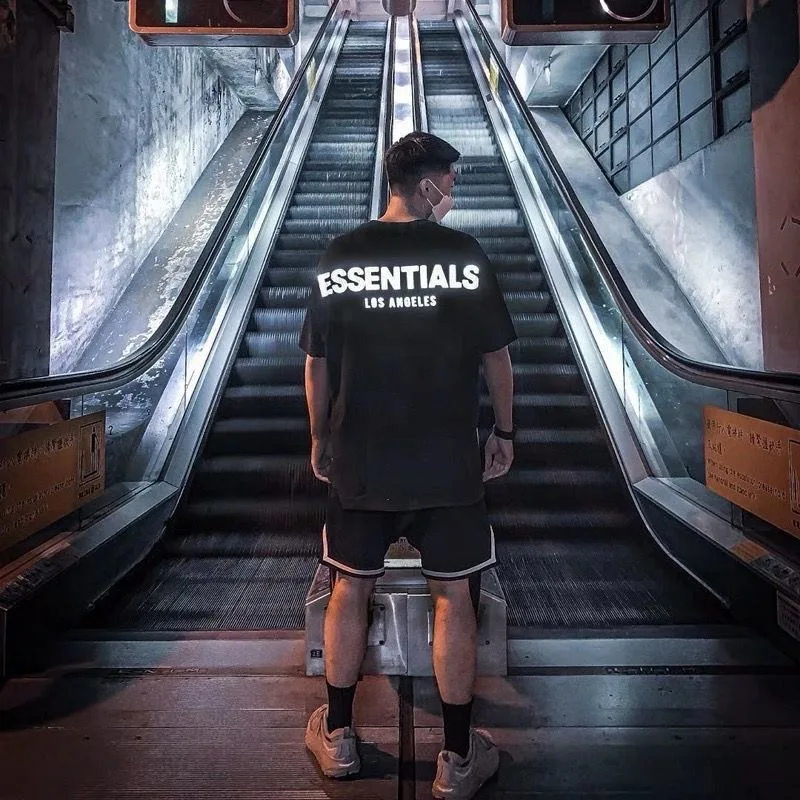 Extra large men's essentials T-shirt short-sleeved women's reflective letters hip-hop top loose unisex summer sports tide
Extra large men's essentials T-shirt short-sleeved women's reflective letters hip-hop top loose unisex summer sports tide