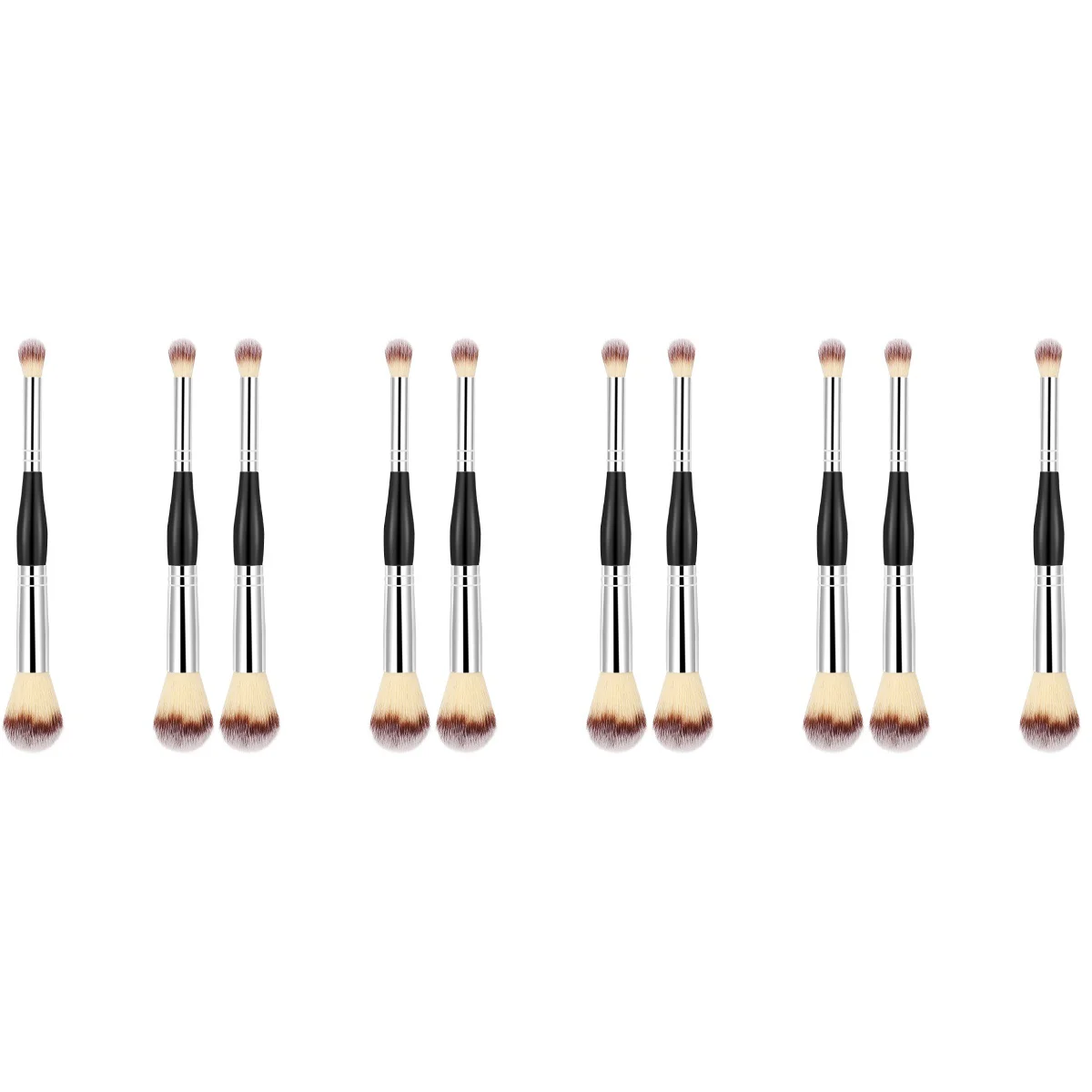 

10 Pcs Loose Blush Brush Dual Ended Face Makeup Brushes Woman Foundation Eyeshadow Complexion