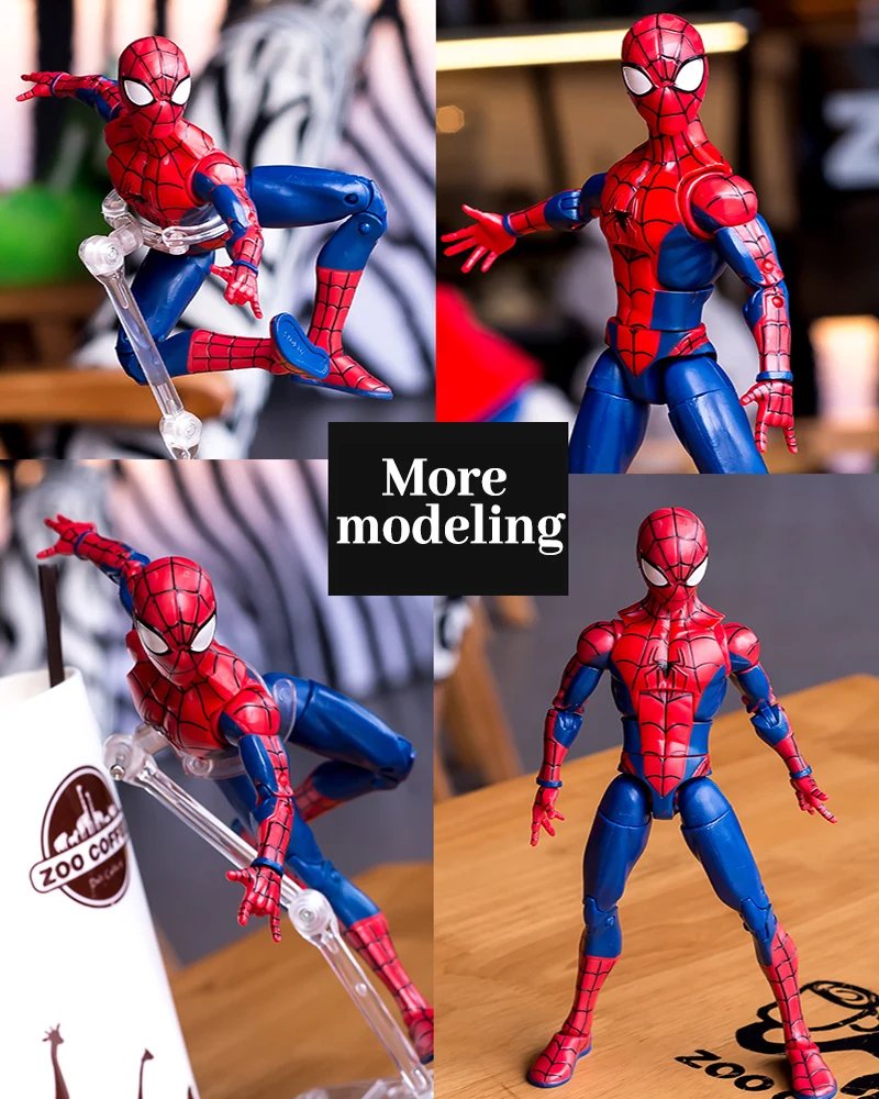 

Disney Genuine Avenger Alliance Iron Man Black Spider-Man Movable Doll Handmade Model Toy Pendant Children'S Gift