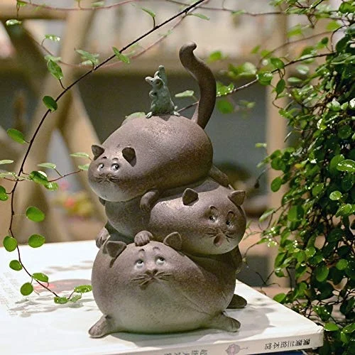 Mini Funny Three Cats with Mouse Statue Figurine Ornament Faiy Garden Decor Bookshelf Flowerpot
Mini Funny Three Cats with Mouse Statue Figurine Ornament Faiy Garden Decor Bookshelf Flowerpot