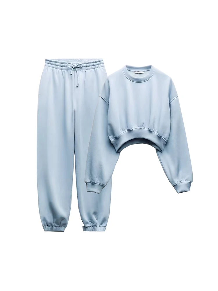 Осенне-зимний новый спортивный костюм из двух предметов, тренировочные брюки для женщин + свободный короткий свитер с длинным рукавом, комплект с курткой
Осенне-зимний новый спортивный костюм из двух предметов, тренировочные брюки для женщин + свободный короткий свитер с длинным рукавом, комплект с курткой