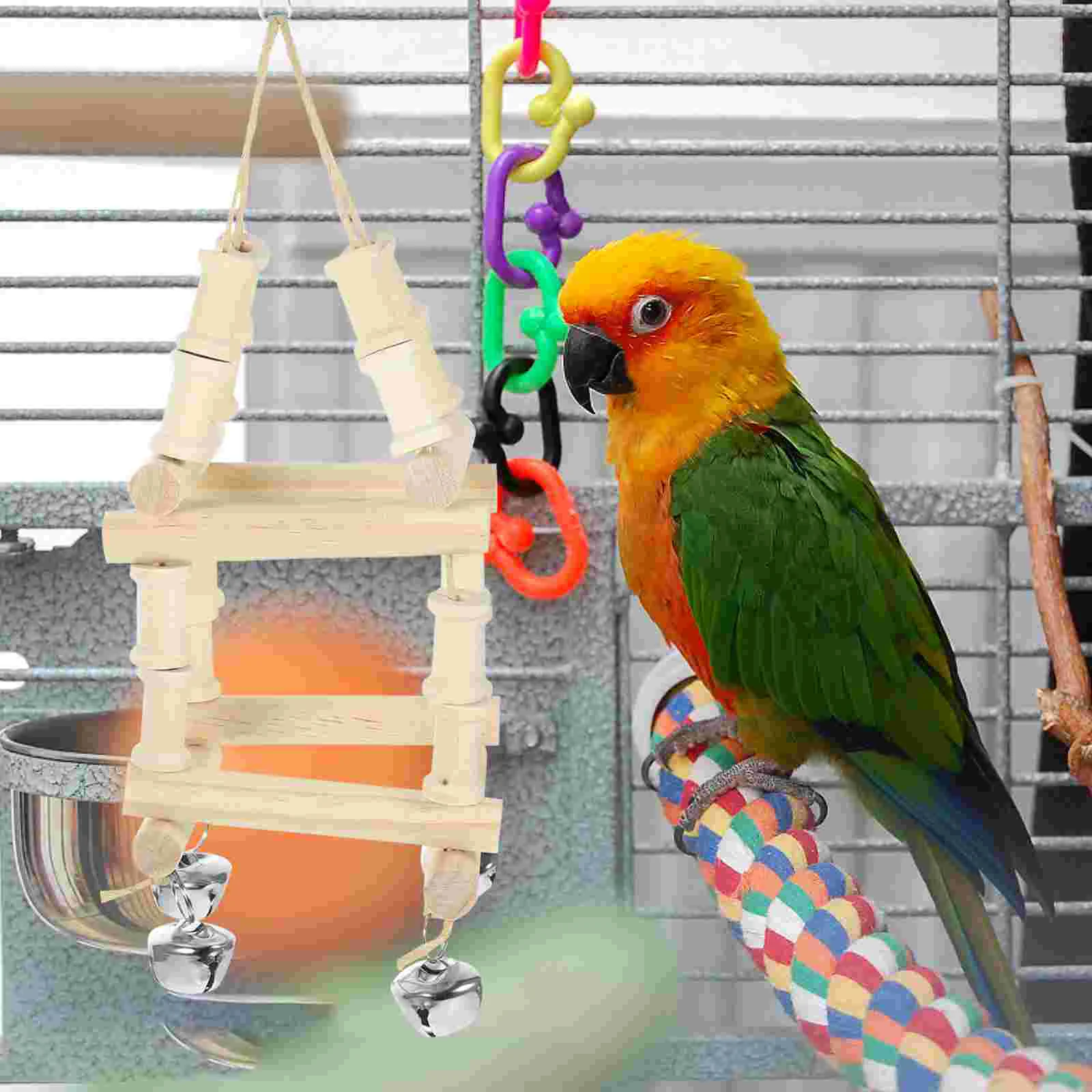Cage Bird Toys Parakeet Accessories Stand Train Wood Swing Parrot Wooden Parrots Hanging
Cage Bird Toys Parakeet Accessories Stand Train Wood Swing Parrot Wooden Parrots Hanging