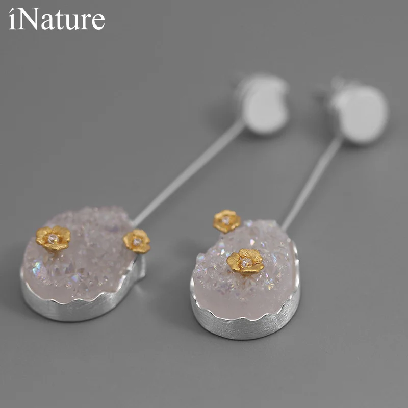 iNature 925 Sterling Silver Natural Rainbow Agate Drop Earrings for Women Wedding Jewelry
iNature 925 Sterling Silver Natural Rainbow Agate Drop Earrings for Women Wedding Jewelry