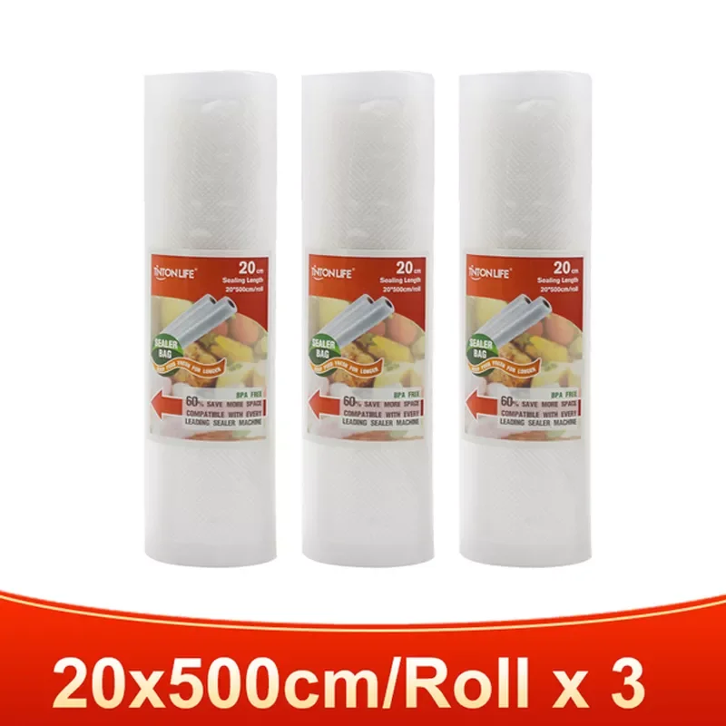 LIFE Vacuum Bags for Vacuum Sealer Machine 3 Rolls 20*500cm
LIFE Vacuum Bags for Vacuum Sealer Machine 3 Rolls 20*500cm