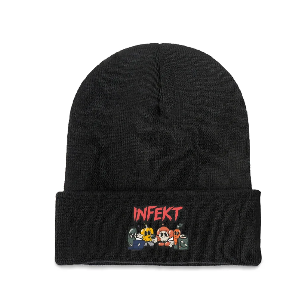 Infekt Merch Veggie Friends Tour Вязаные шапки Женские и мужские шапки-бини Зимние Полиэстер