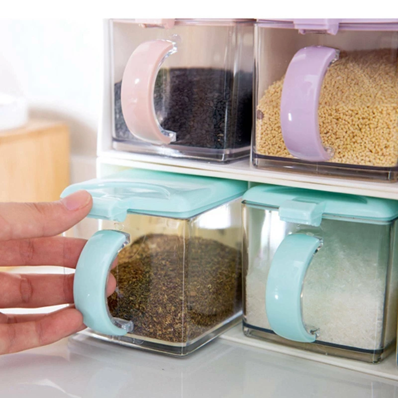Kitchen Seasoning Box Kit Spice Jars Condiment Sugar Salt Container Case For Kitchen Counter Food Storage
Kitchen Seasoning Box Kit Spice Jars Condiment Sugar Salt Container Case For Kitchen Counter Food Storage