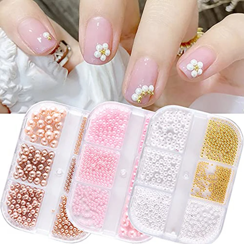 3Boxes Nail Art 3D Pearl Rhinestones Caviar Beads Mixed Charms Manicure Tips Accessories For Women Art Decorations
3Boxes Nail Art 3D Pearl Rhinestones Caviar Beads Mixed Charms Manicure Tips Accessories For Women Art Decorations