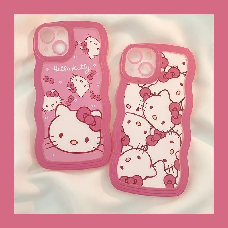 Kawaii Sanrio Hello Kitty Wavy Edge Phone Case For Iphone 11 12 13 14 Pro Max X Xs Xr 7 8 Plus SE 2020 Silicone soft shell
Kawaii Sanrio Hello Kitty Wavy Edge Phone Case For Iphone 11 12 13 14 Pro Max X Xs Xr 7 8 Plus SE 2020 Silicone soft shell