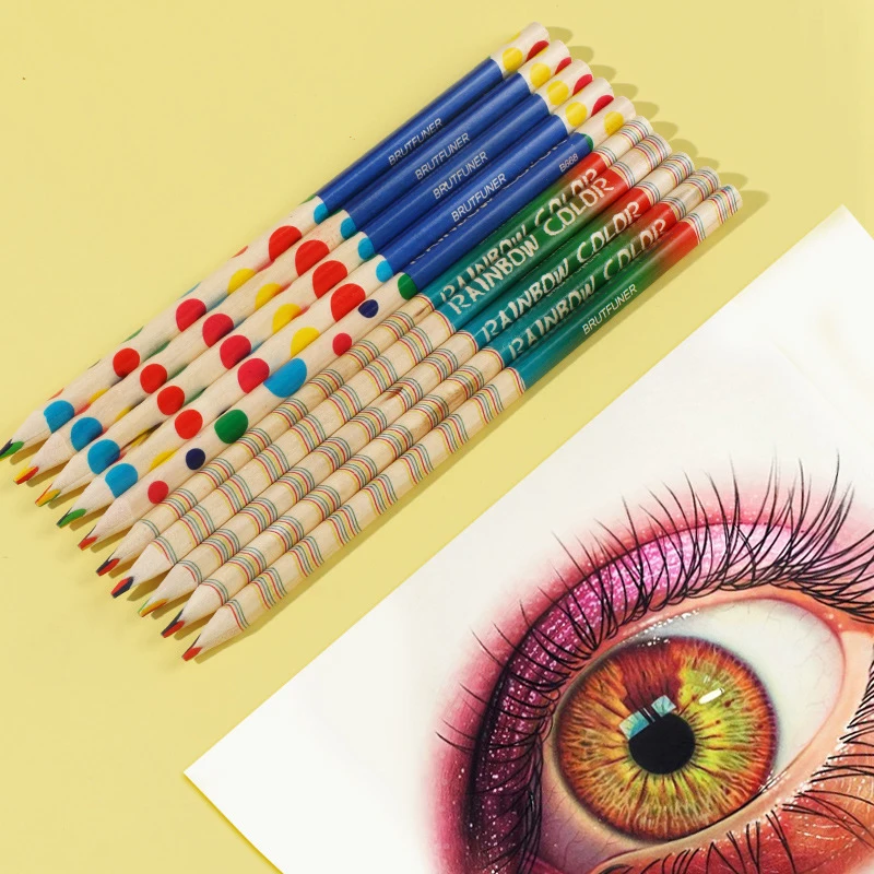 10PCS Concentric Rainbow Paper Pencil Set Children's Writing Painting Professional Art Sketch Comic Pen Office School Supplies
10PCS Concentric Rainbow Paper Pencil Set Children's Writing Painting Professional Art Sketch Comic Pen Office School Supplies
