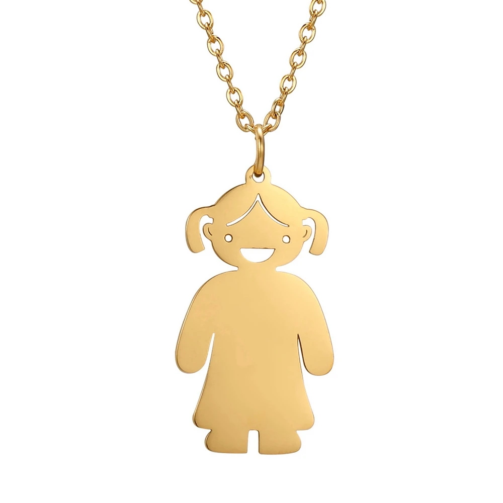 Xincong Stainless Steel Jewelry Dropshipping Gold Color Steel Color 14.7x26.9mm Girl Pendant Necklace With 45+5cm Link Chain
Xincong Stainless Steel Jewelry Dropshipping Gold Color Steel Color 14.7x26.9mm Girl Pendant Necklace With 45+5cm Link Chain