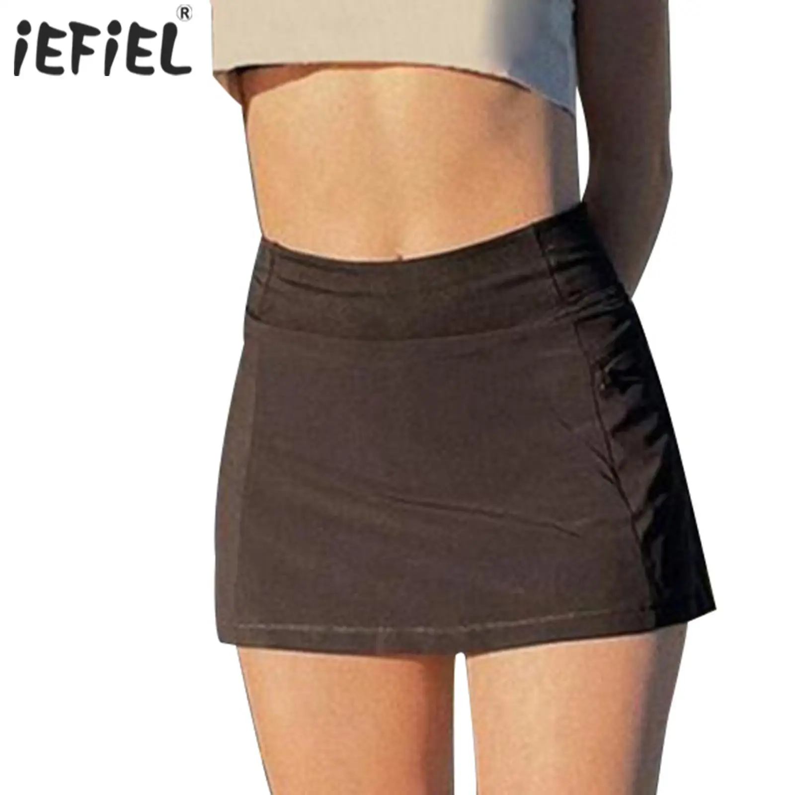 Womens Solid Color Mini Skirts Built-in Shorts Elastic Waist Sports Workout Golf Tennis Badminton Miniskirt Female Y2k Clothes
Womens Solid Color Mini Skirts Built-in Shorts Elastic Waist Sports Workout Golf Tennis Badminton Miniskirt Female Y2k Clothes