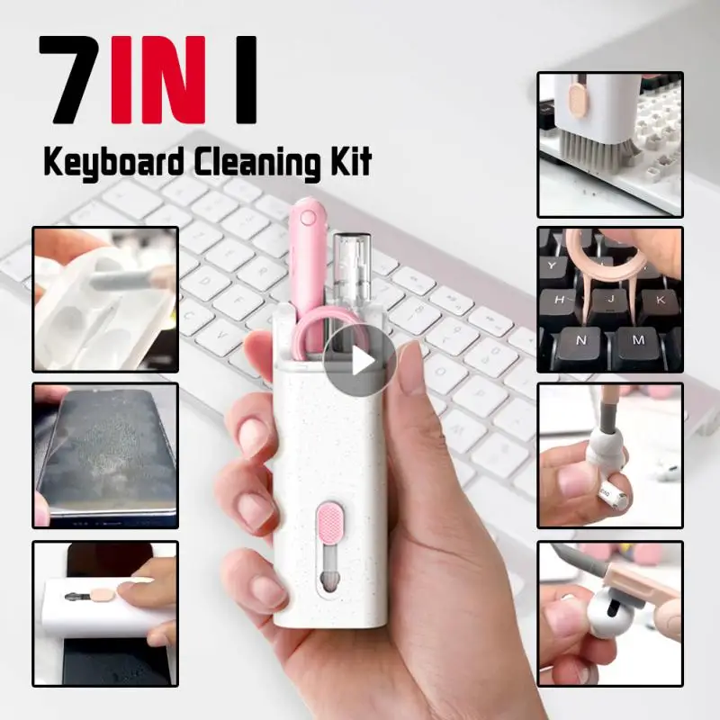 Набор для чистки клавиатуры и наушников 7 в 1
Набор для чистки клавиатуры и наушников 7 в 1
