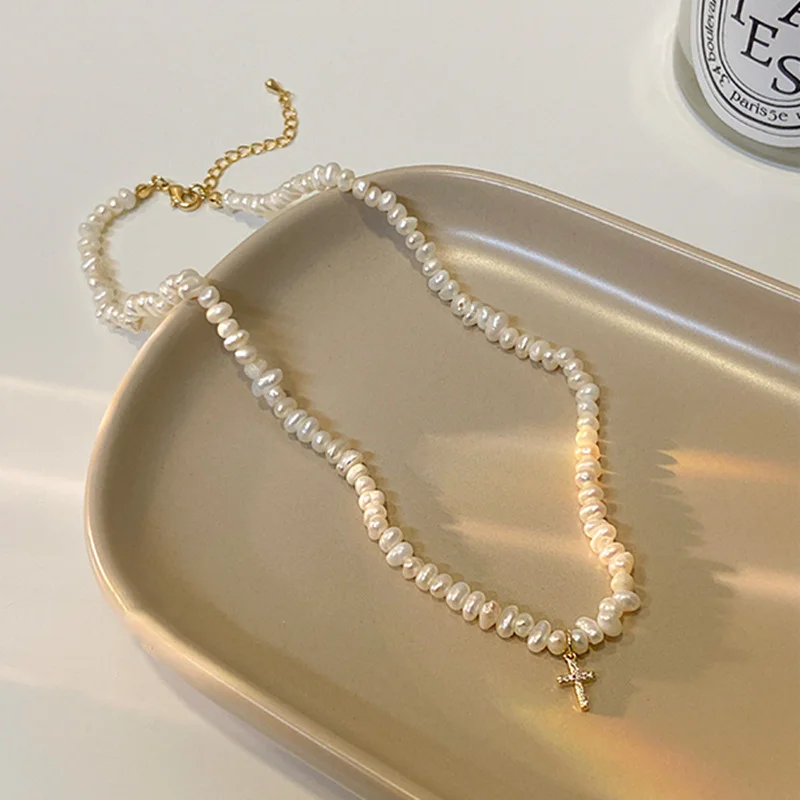 Minar Elegant Bling Rhinestone Cross Pendant Necklaces for Women Natural Freshwater Pearl Choker Necklace Wedding Accessories
Minar Elegant Bling Rhinestone Cross Pendant Necklaces for Women Natural Freshwater Pearl Choker Necklace Wedding Accessories