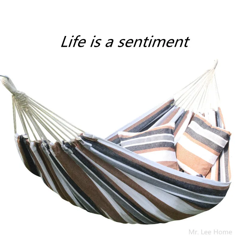 For Sanjia outdoor hammock cotton canvas hammock double adult outdoor indoor leisure swing bed with pillow
For Sanjia outdoor hammock cotton canvas hammock double adult outdoor indoor leisure swing bed with pillow