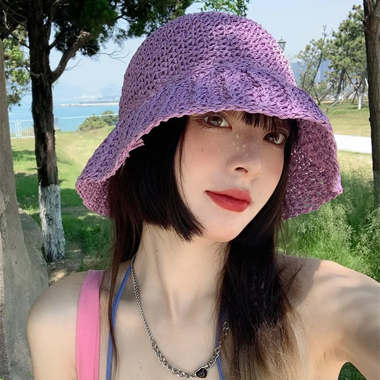 Handwoven Summer Sunshade Straw Hat for Women's Korean Version Foldable Hollow out Beach Sunshade and Sunscreen Big Eave
Handwoven Summer Sunshade Straw Hat for Women's Korean Version Foldable Hollow out Beach Sunshade and Sunscreen Big Eave