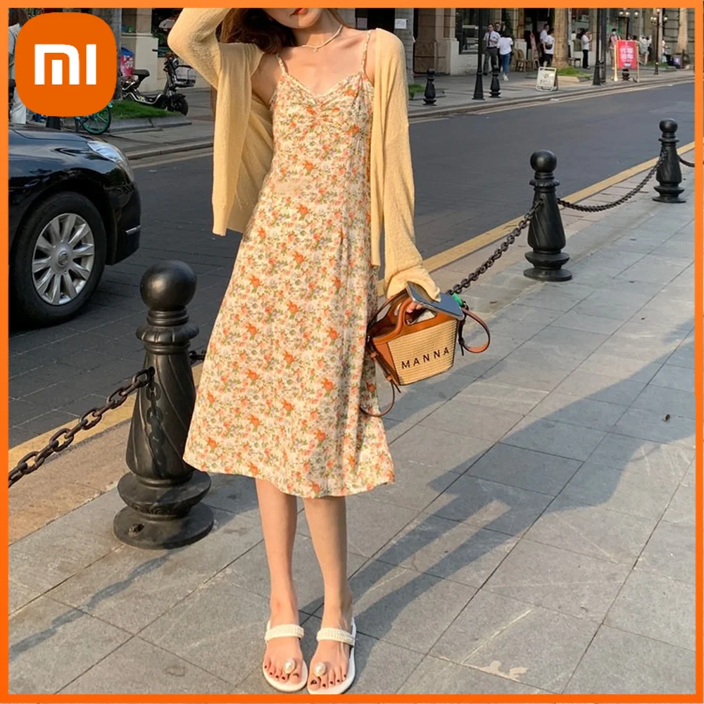 Xiaomi Floral Strap Vintage Dress Women Sexy V-neck Party Long Fairy Dress Summer Chiffon Street Princess Beach Dresses Women
Xiaomi Floral Strap Vintage Dress Women Sexy V-neck Party Long Fairy Dress Summer Chiffon Street Princess Beach Dresses Women