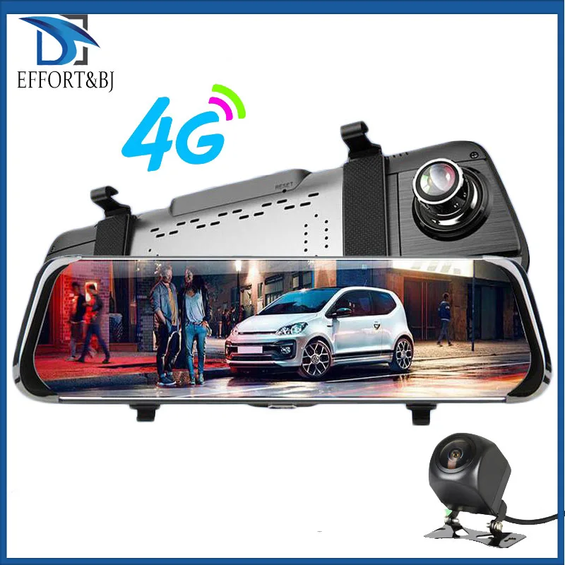 

Effort&BJ 10" 4G Car Rear View Mirror Android DVR HD 1080P Video Recorder Dash Cam WiFi ADAS GPS Auto Registrar Car Camera
