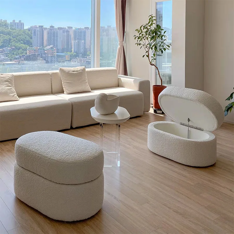 High-grade Shoe Changing Stool Living Room Oval Storage Storage Chair Ins Wind Modern Minimalist Sofa Chair 
High-grade Shoe Changing Stool Living Room Oval Storage Storage Chair Ins Wind Modern Minimalist Sofa Chair