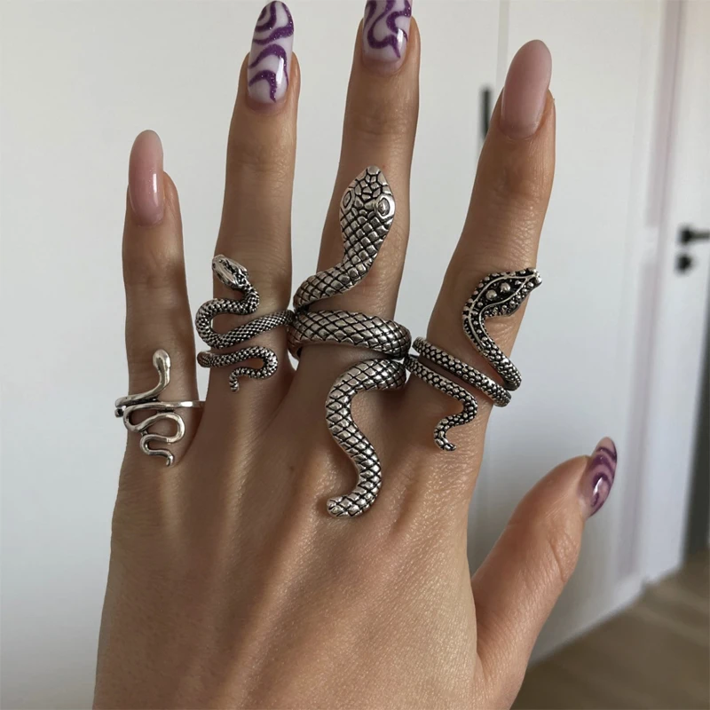 Tocona 4pcs/serts Punk Snake Joint Ring Sets for Women Men Vintage Silver Color Alloy Metal Adjustable Ring Jewelry кольца 18643
Tocona 4pcs/serts Punk Snake Joint Ring Sets for Women Men Vintage Silver Color Alloy Metal Adjustable Ring Jewelry кольца 18643