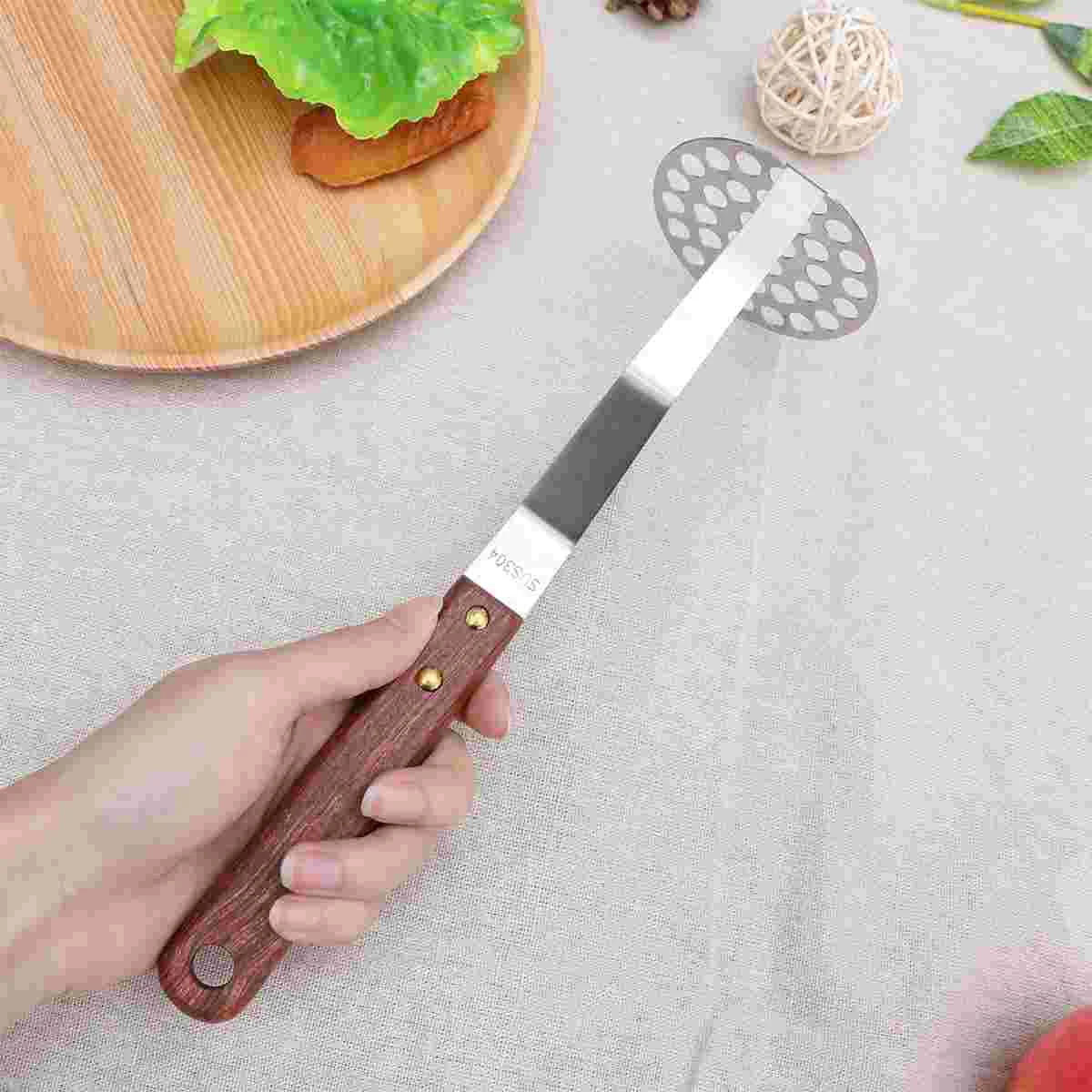 Potato Masher Kitchen Practical Stainless Steel Potato Presser Ricer With Wood Handle Kitchen Gadgets
Potato Masher Kitchen Practical Stainless Steel Potato Presser Ricer With Wood Handle Kitchen Gadgets