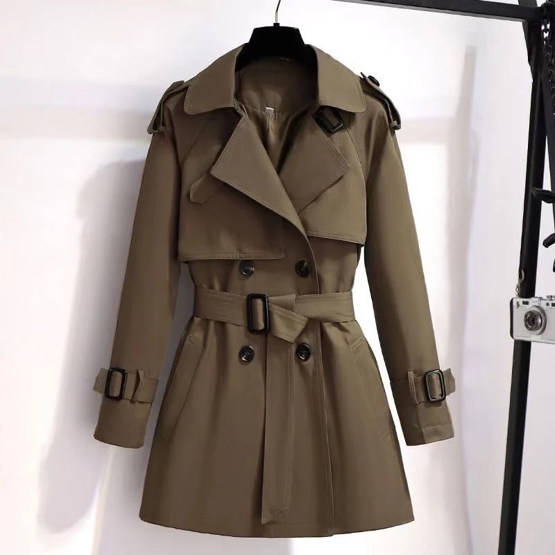 FAKUNTN New Autumn Winter Elegant Women Double Breasted Solid Trench Coat Vintage Turn-Down Collar Loose Trench with Belt 3XL
FAKUNTN New Autumn Winter Elegant Women Double Breasted Solid Trench Coat Vintage Turn-Down Collar Loose Trench with Belt 3XL