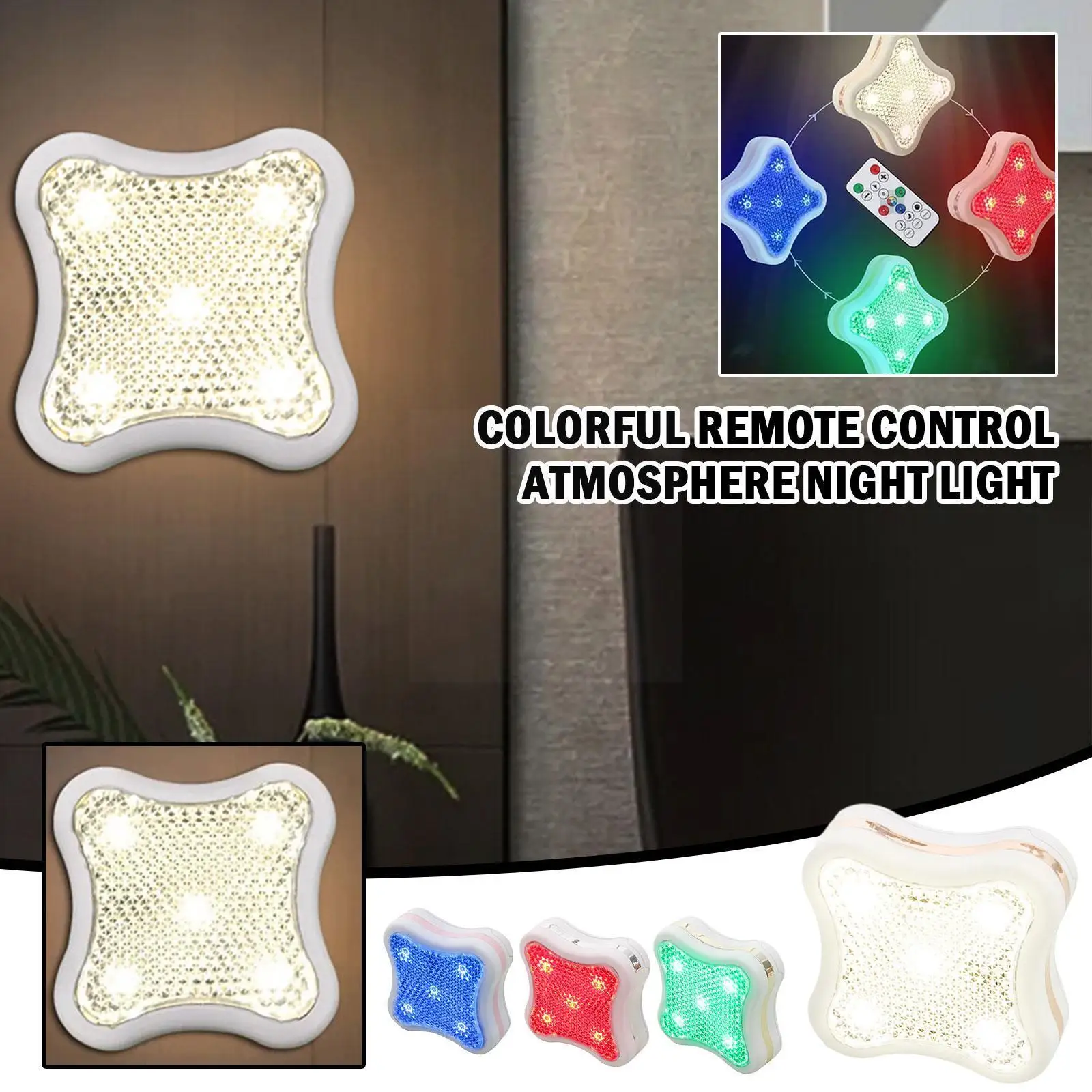 Mini Colorful Remote Control Atmosphere Night Light Ambient Light Ice Hockey Lights Led 6pcs Lights Wall Night Lights Cabin B5q4
Mini Colorful Remote Control Atmosphere Night Light Ambient Light Ice Hockey Lights Led 6pcs Lights Wall Night Lights Cabin B5q4