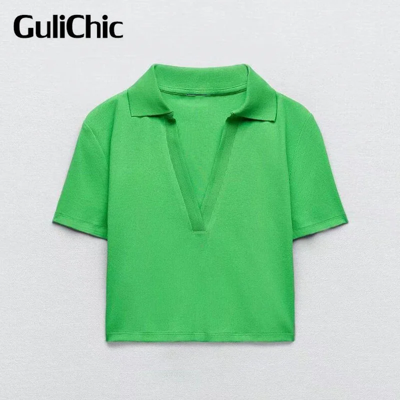 3.19 GuliChic Women Simple Solid Color V-Neck Short Sleeve Comfortable Casual Slim Short T-Shirt
3.19 GuliChic Women Simple Solid Color V-Neck Short Sleeve Comfortable Casual Slim Short T-Shirt