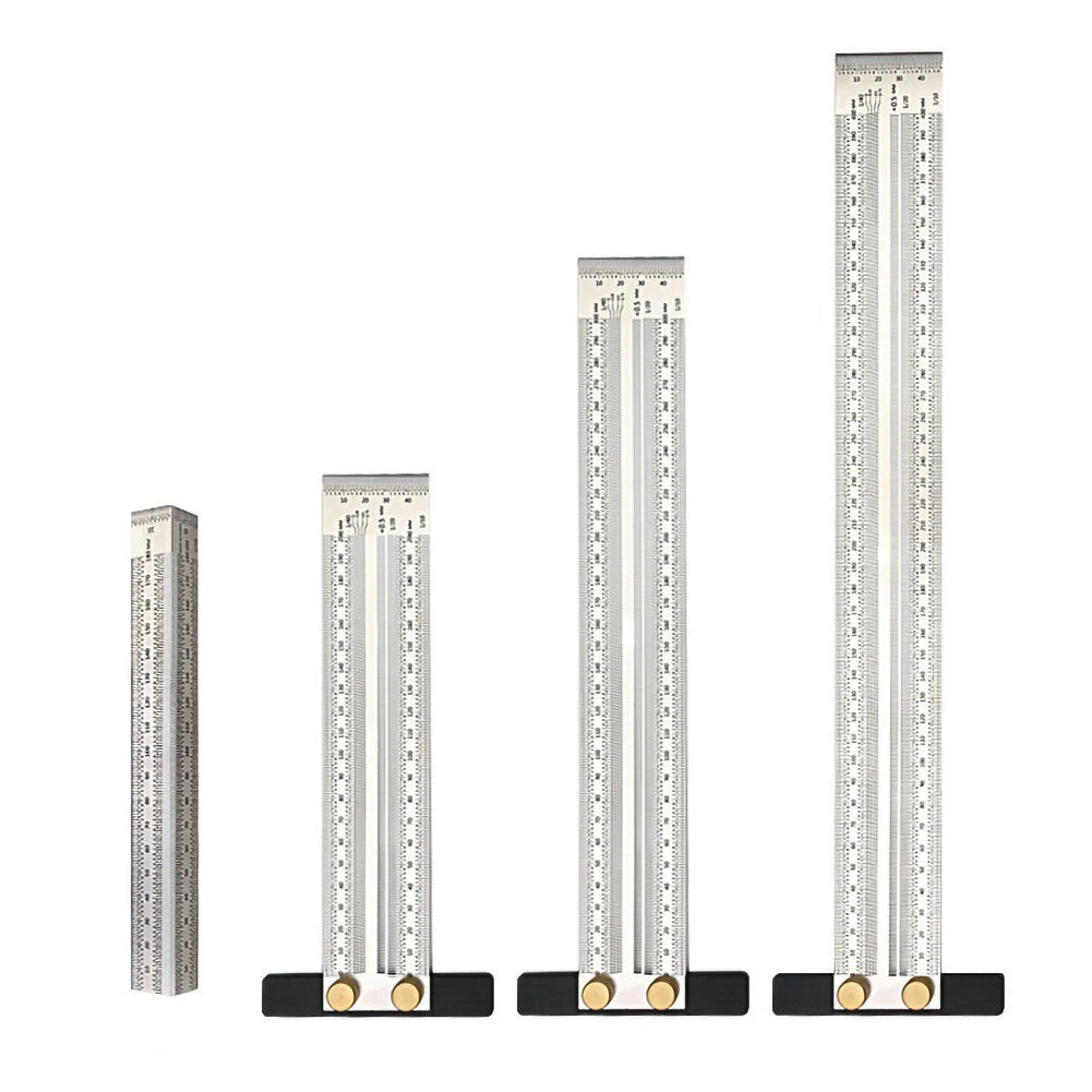 Aluminum Alloy Woodworking Marking Square Ruler T-Type Carpenter Measuring Scriber Measuring Tool
Aluminum Alloy Woodworking Marking Square Ruler T-Type Carpenter Measuring Scriber Measuring Tool