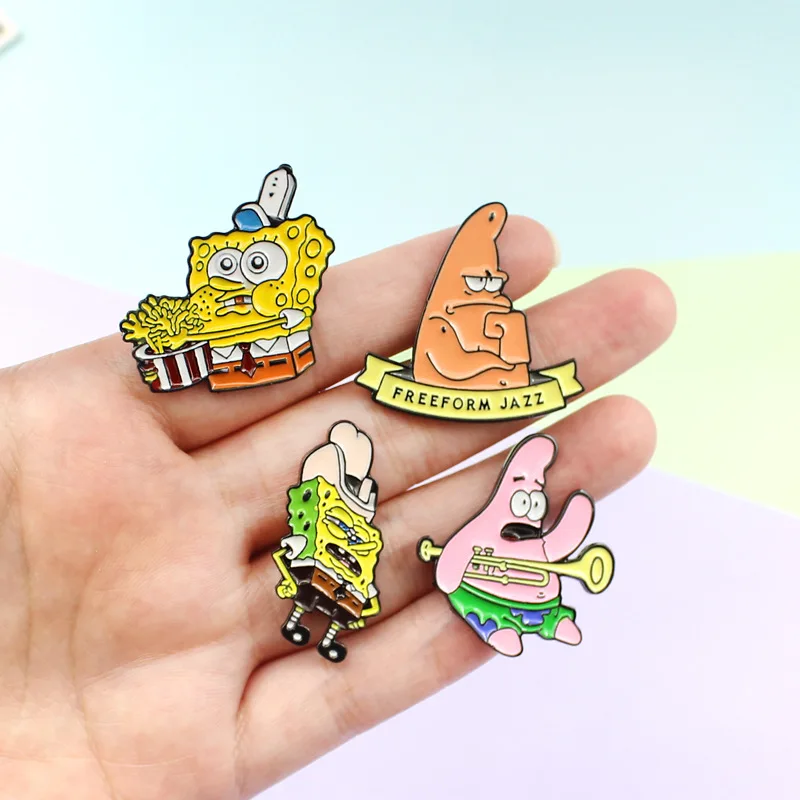 Sponge-Bob Anime TV Enamel Pins Creative Backpack Brooch Lapel Badges Clothes Backpack Pins Jewelry Accessories Gift for Kids
Sponge-Bob Anime TV Enamel Pins Creative Backpack Brooch Lapel Badges Clothes Backpack Pins Jewelry Accessories Gift for Kids