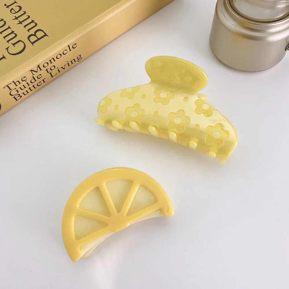 2022 New Arrival Lemon Daisy Big Effing Clip Acetic Acid Hair Claw For Girls Headdress Hair Styling Tool Headwear Accessories
2022 New Arrival Lemon Daisy Big Effing Clip Acetic Acid Hair Claw For Girls Headdress Hair Styling Tool Headwear Accessories