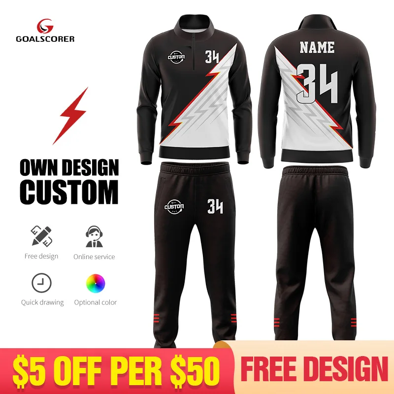 Wholesale Custom Polyester Soccer Tracksuits Sweat Suits Mens Winter Training Football Tracksuit Jacket With Half Zipper Pockets
Wholesale Custom Polyester Soccer Tracksuits Sweat Suits Mens Winter Training Football Tracksuit Jacket With Half Zipper Pockets