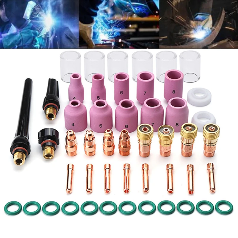 Durable Practical 49PCS Welding Torch Stubby Gas Lens For WP-17/18/26 TIG 10 Pyrex Glass Cup Set Welding Accessories Easy Use
Durable Practical 49PCS Welding Torch Stubby Gas Lens For WP-17/18/26 TIG 10 Pyrex Glass Cup Set Welding Accessories Easy Use