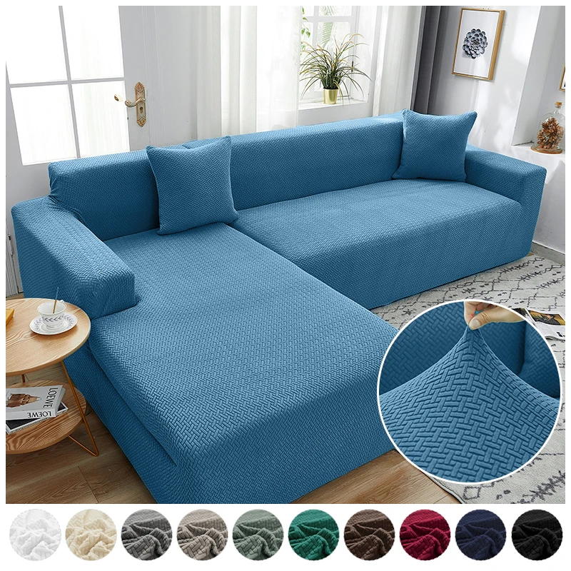

Polar Fleece Sofa Cover For Living Room Armchair Jacquard Covers Plaid L Shape Corner Sofas Cover Couch Slipcover 1/2/3/4 Seater