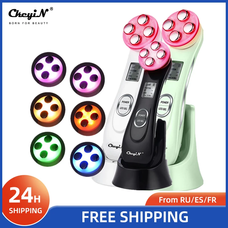 CkeyiN EMS Facial Massager LED Photon Light Therapy Wrinkle Removal Face Lift Devices Rejuvenation Hot Treatment Skin Care
CkeyiN EMS Facial Massager LED Photon Light Therapy Wrinkle Removal Face Lift Devices Rejuvenation Hot Treatment Skin Care