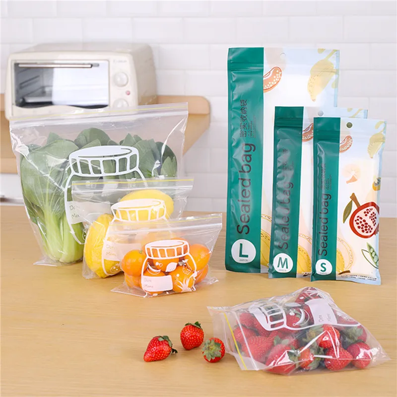 

20 or 30 Pcs Refrigerator Food Storage Bag Leakproof Reusable Freezer Bag for Meat Fruit Veggies Sealed Bags Kitchen Organizer