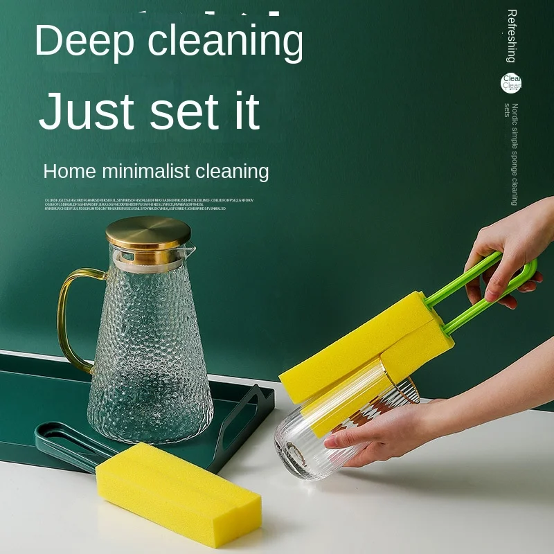 High Density Double Side Dishwashing Sponge Tableware Handle Cup Milk Bottle Teapot Cleaning Brush Household Cleaning Supplies
High Density Double Side Dishwashing Sponge Tableware Handle Cup Milk Bottle Teapot Cleaning Brush Household Cleaning Supplies