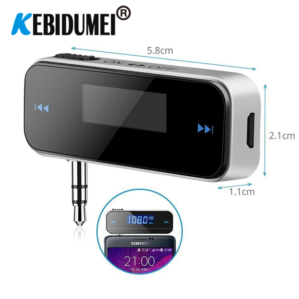 

KEBIDU 3.5 Mm Wireless Mini Car Radio Music Audio FM MP3 Player Transmitter HandsFree FM Modulator Transmissor FM LCD Displayer