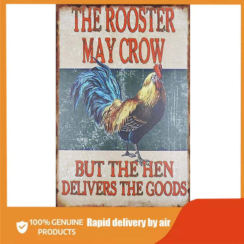 Gloryboom The Rooster May Crow But The Hen Delivers The Goods Chicken Metal Tin Sign Wall Decor for Home Kitchen Bar Coffee Shop
Gloryboom The Rooster May Crow But The Hen Delivers The Goods Chicken Metal Tin Sign Wall Decor for Home Kitchen Bar Coffee Shop