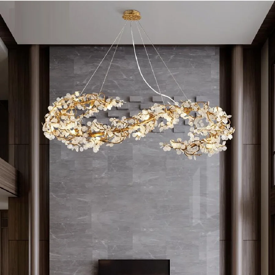 S-shaped branches modern crystal chandelier living room crystal restaurant LED lighting luxury hotel decorative lamp
S-shaped branches modern crystal chandelier living room crystal restaurant LED lighting luxury hotel decorative lamp