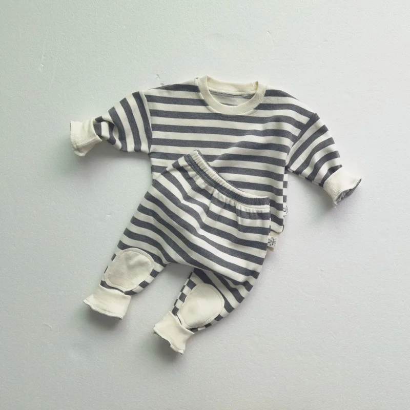 2022 Ins Fashion Children Clothing Sets Spring Autumn Children Girls Boys Clothing Set Stripe Sweatershirts With Pants Set
2022 Ins Fashion Children Clothing Sets Spring Autumn Children Girls Boys Clothing Set Stripe Sweatershirts With Pants Set