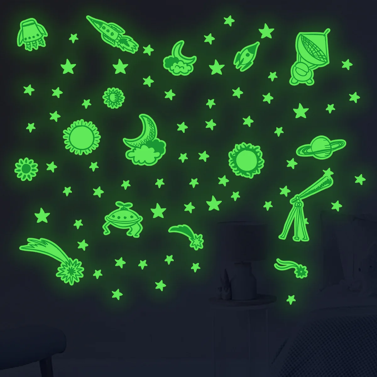Luminous Wall Stickers Universe Planet Star Living Room Bedroom Children's Room Decoration Fluorescent Patch Wall Decor Flooring
Luminous Wall Stickers Universe Planet Star Living Room Bedroom Children's Room Decoration Fluorescent Patch Wall Decor Flooring