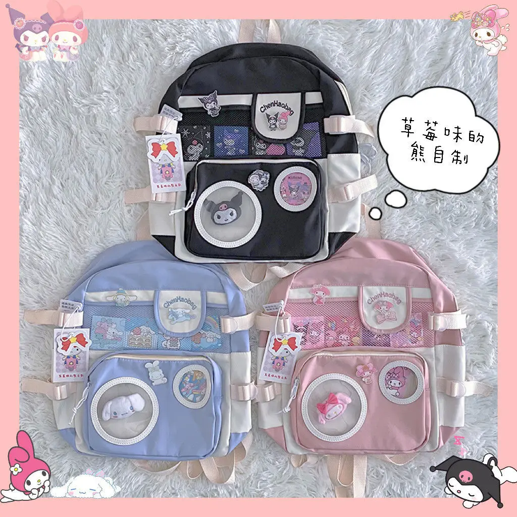 Kawaii Sanrios серия My Melody Cinnamoroll Kuromi аниме мультфильм рюкзак милый мультфильм школьная сумка лучшие школьные подарки для детей
Kawaii Sanrios серия My Melody Cinnamoroll Kuromi аниме мультфильм рюкзак милый мультфильм школьная сумка лучшие школьные подарки для детей