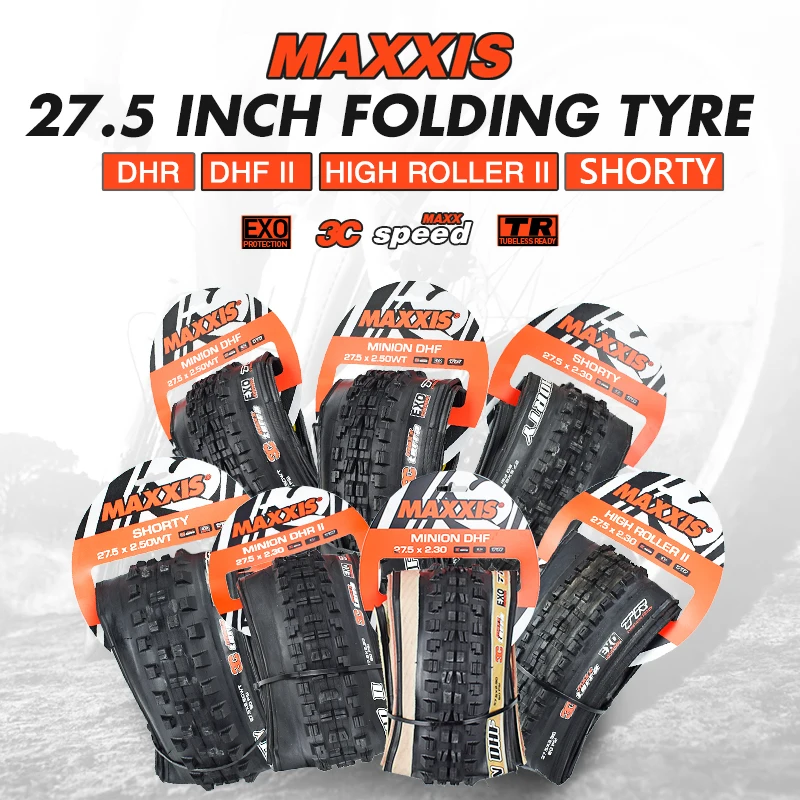 Шина велосипедная MAXXIS 27 5 MINION DHF DHR Short TR бескамерная готовая Складная шина 5*2 3/2 4/2 5/2